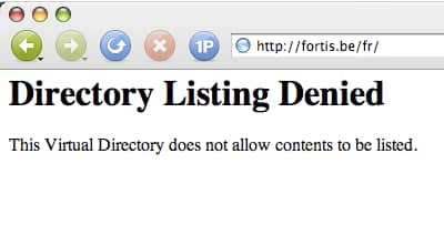 directory listing denied : FAIL